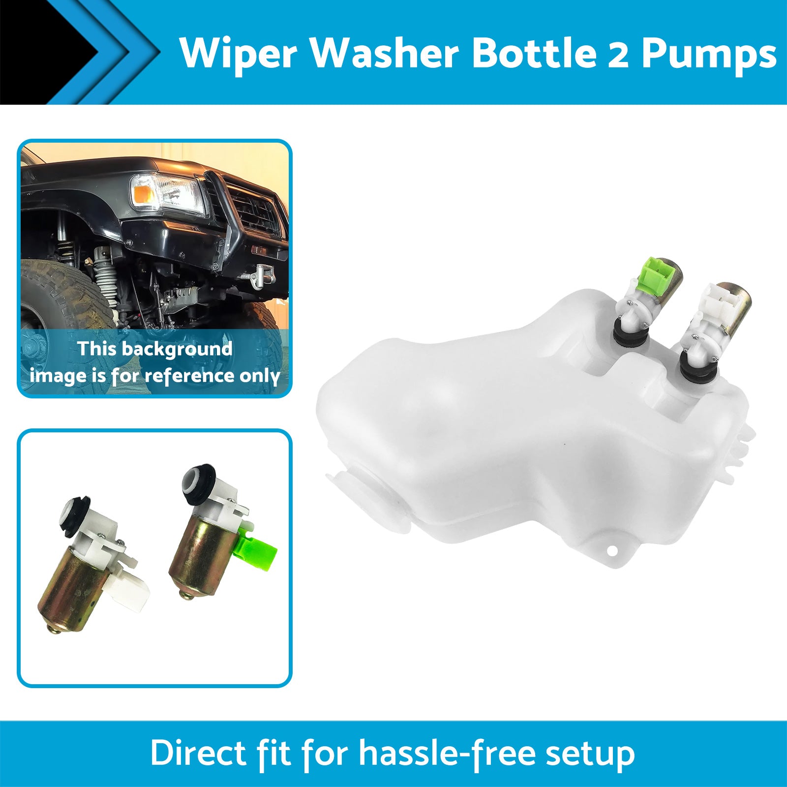 Wiper Washer Bottle 2 Pumps Suitable For Nissan Patrol GQ Y60 TD42 TB42-4