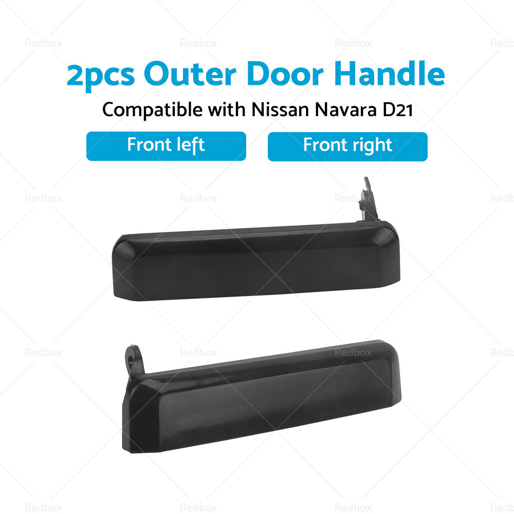 Left Right Pair Front Outer Door Handle Suitable for Nissan Navara D21 1986-1997-1