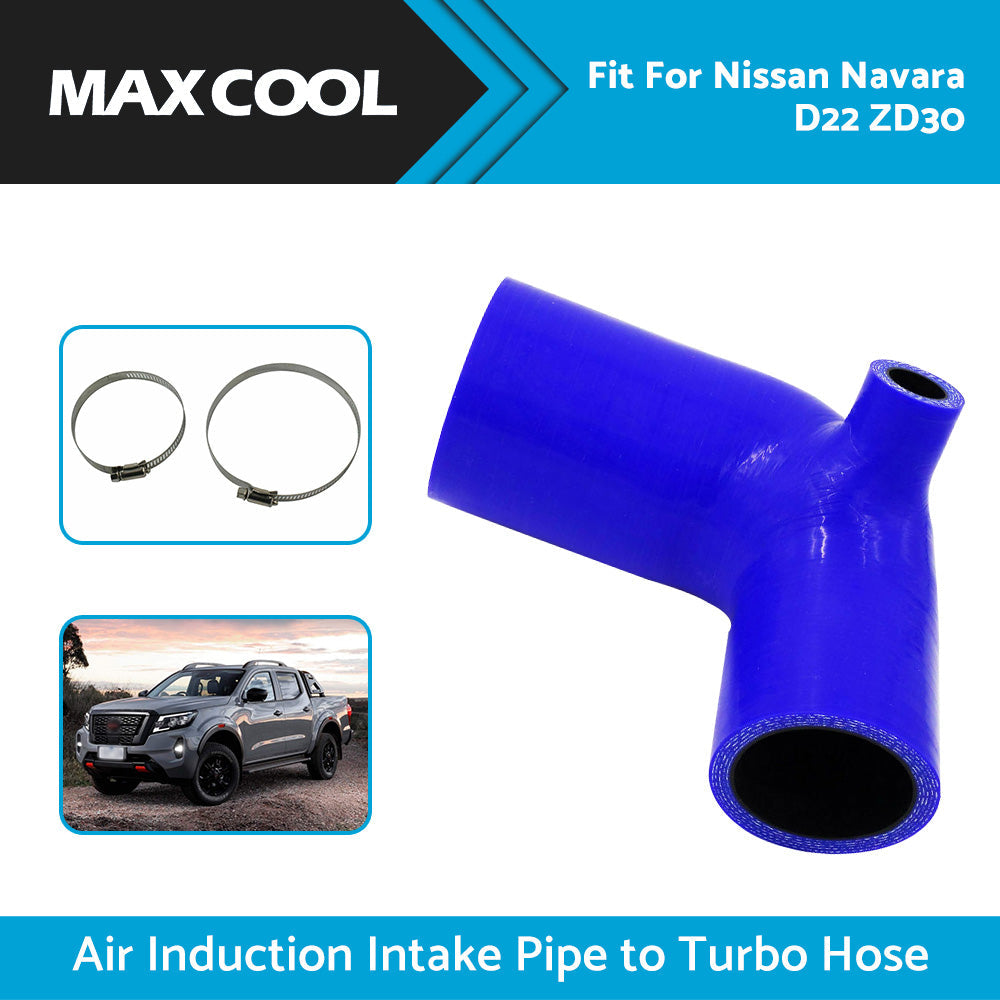 Air Intake pipe to Turbo Hose Fits Nissan Navarra D22 ZD30 3. 0L Silicone Blue AU-5