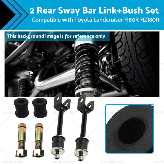 2 Rear Sway Bar LinkBush Kit Suitablefor Toyota Landcruiser FJ80R HZJ80R HDJ80R-0