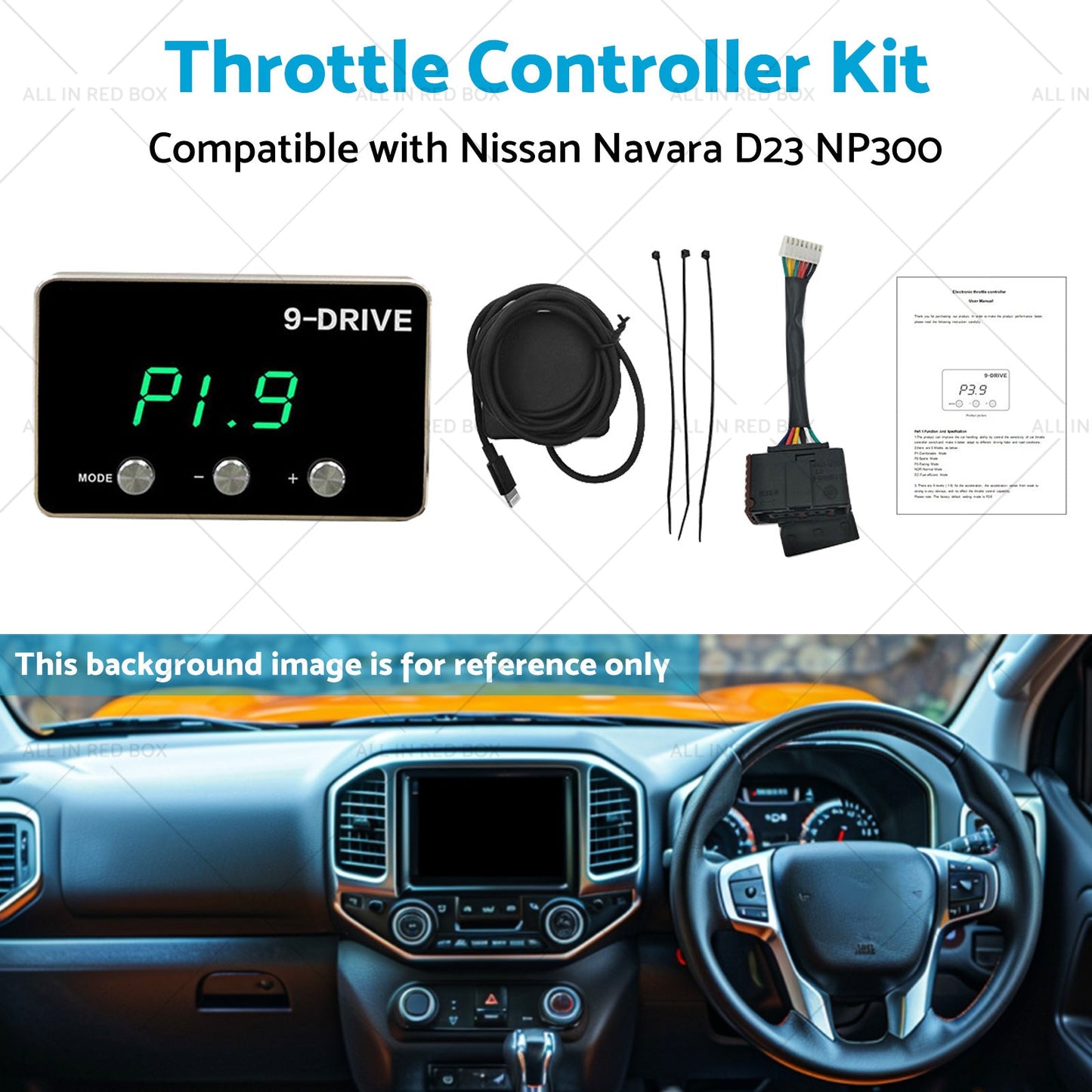 Throttle Controller Kit Suitable for Nissan Navara NP300 D23 2015-2023-3