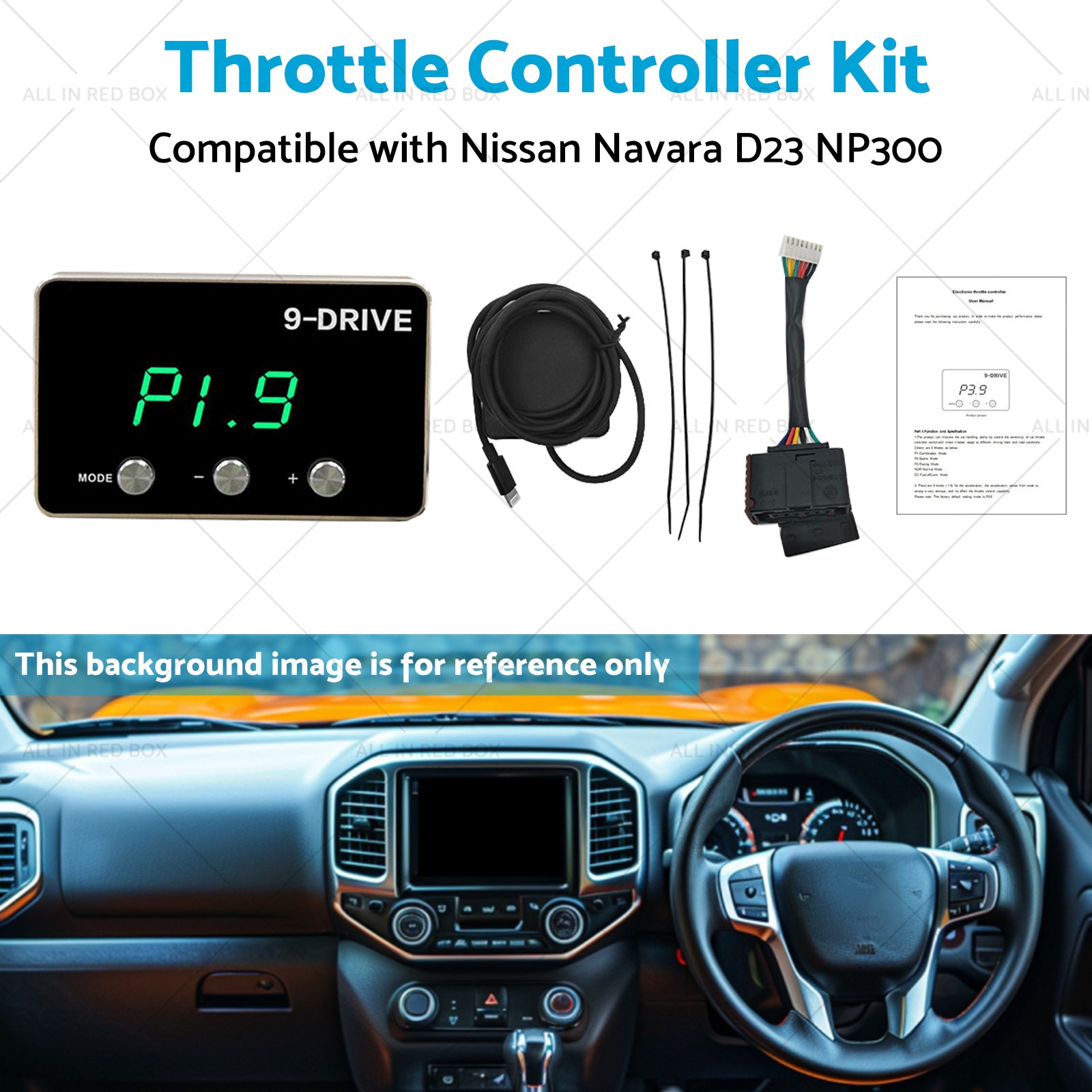 Throttle Controller Kit Suitable for Nissan Navara NP300 D23 2015-2023-3