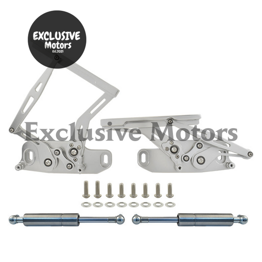 Bonnet Hinge Kit Silver Billet Aluminium for Holden HQ HJ HX HZ WB (1971-1984)