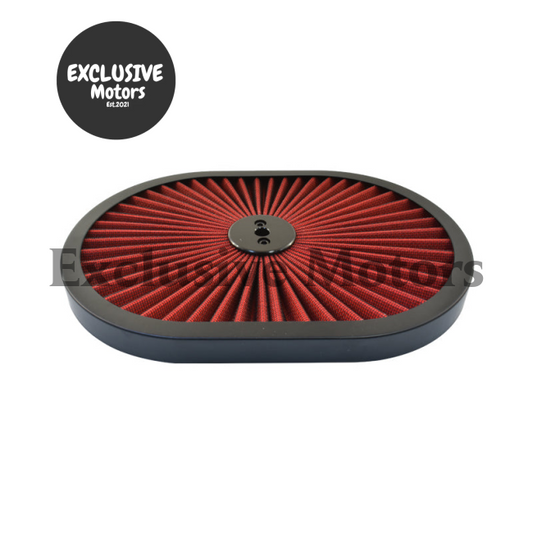 11-3/8" Red Air Cleaner for  Oval Top