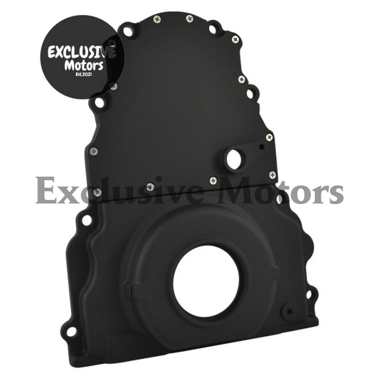 Black Aluminium Timing Cover w/Cam Sensor for GM LS1/LS2/LS3 Holden/Chev (1997-2013)