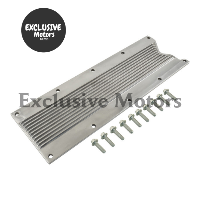 Polished Finned Aluminum Engine Valley Cover for GM LS2 LS3 LS7 (2005 ...