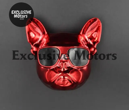 French Bull Dog Air Freshener - Refillable Fragrance Dispenser - Metallic Red