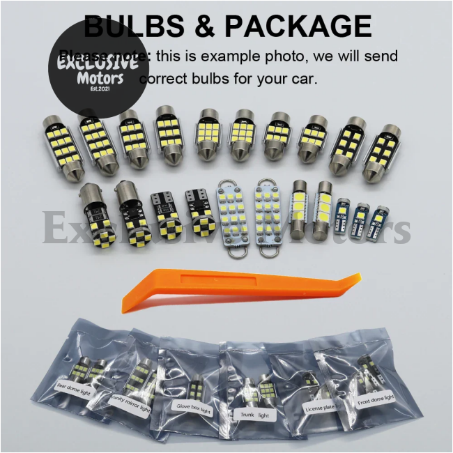 16Pcs LED Interior Light Bulb Kit for Subaru Legacy (2000-2003)