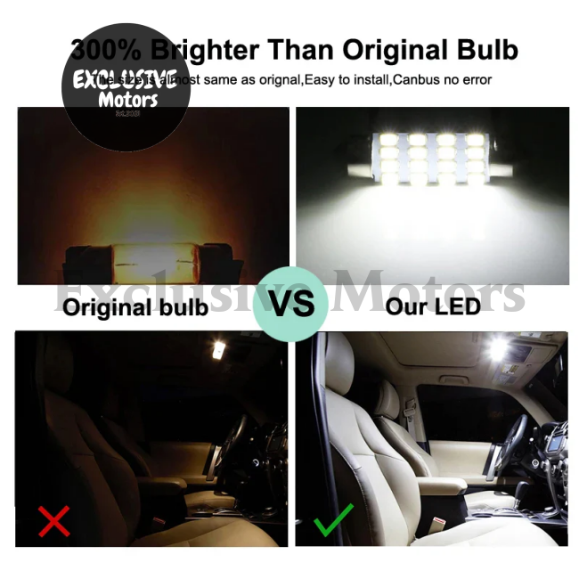 LED Interior Light Bulb Kit for Toyota Corolla, RAV4, C-HR, Hilux (1999-2021)