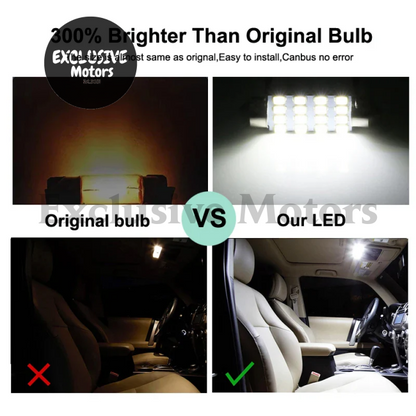 8Pcs LED Interior Light Bulb Kit for Nissan Leaf ZE0 (2010-2012)