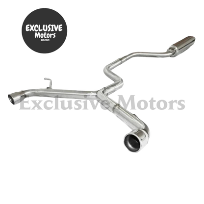 SS Dual Exhaust for 2015-2017 VW Volkswagen GTI MK7 2.0T 2.5" Pipe with 3" Tip