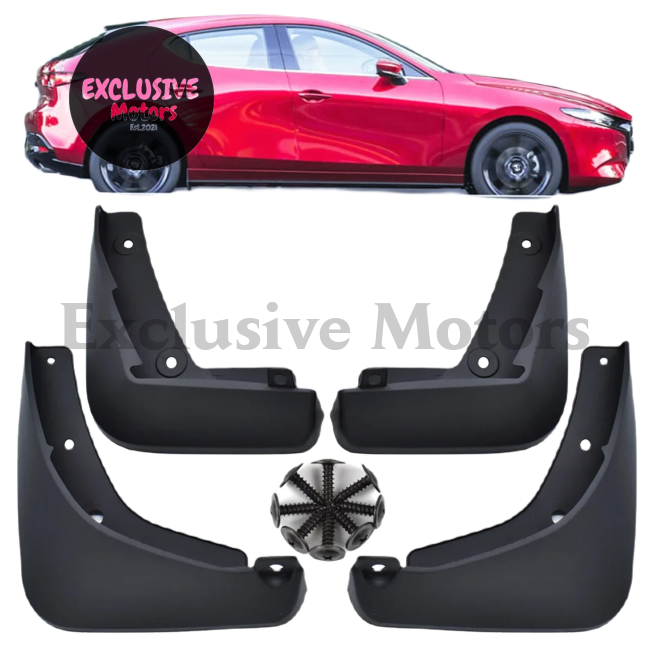 Mudflaps for Mazda 3 (Mazda3 BP) Hatchback (2019-2022)