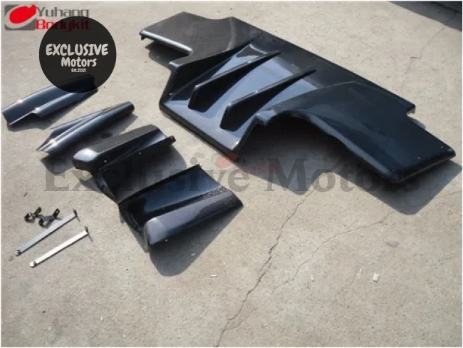 7-Piece Rear Diffuser for Nissan Skyline R33 (1995-1998)