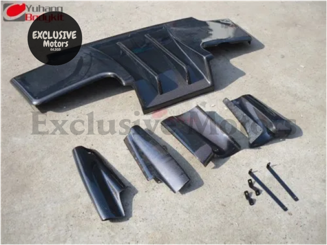 7-Piece Rear Diffuser for Nissan Skyline R33 (1995-1998)