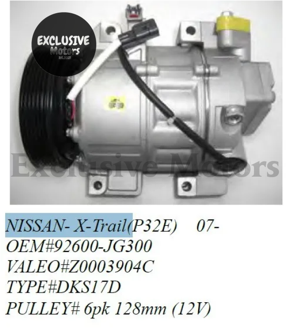 AC Compressor for Nissan X-Trail