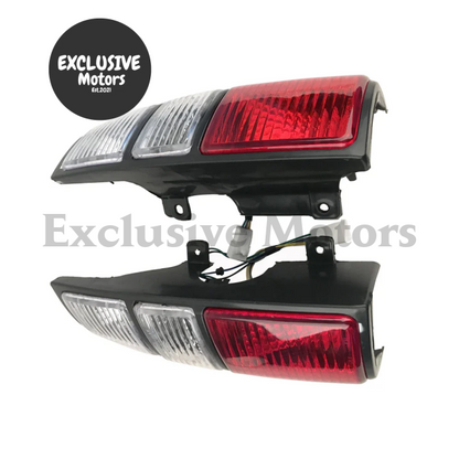 Red and White Rear Taillights Brake Lights for Toyota Prado