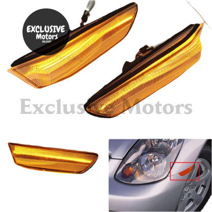 2PCS Amber LED Side Marker Lights for Infiniti G35 & Nissan Skyline (2003-2007)