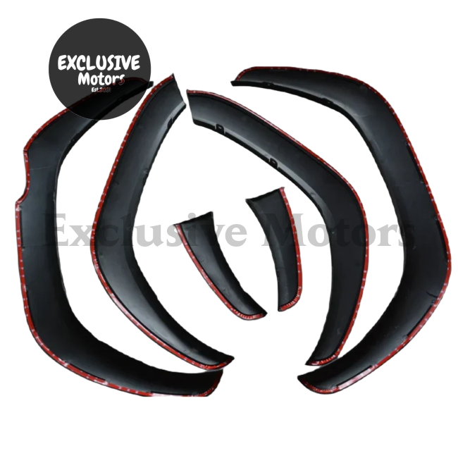 Matte Black Fender Flares for Toyota Hilux Vigo, Revo, Rocco (2015-2020) - 3.5" Width