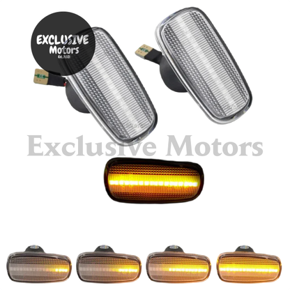 2Pcs Dynamic Amber LED Side Marker Indicators for Toyota RAV4, Isis, Crown, Comfort, Altezza, SXE, GXE, Wish, Kluger, Prius, Land Cruiser