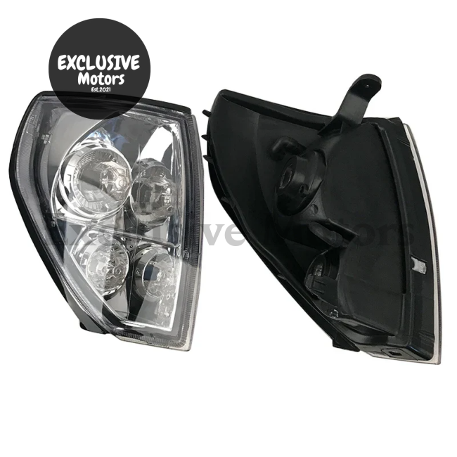 White Turn Signal Light Pair for Toyota Land Cruiser Prado (1998-2002)