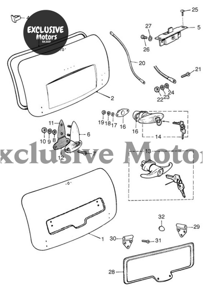 Classic Mini Boot lid cable