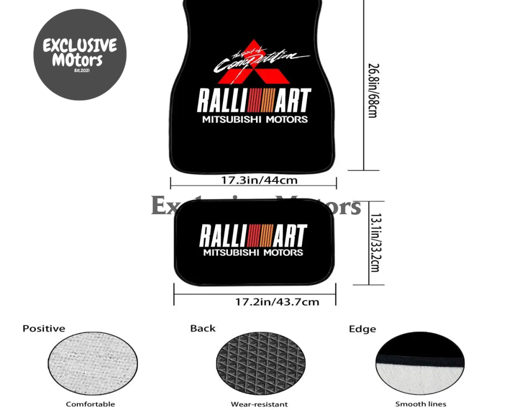 Mitsubishi Ralliart Custom Print Floor Mats - Tokyo Tom's