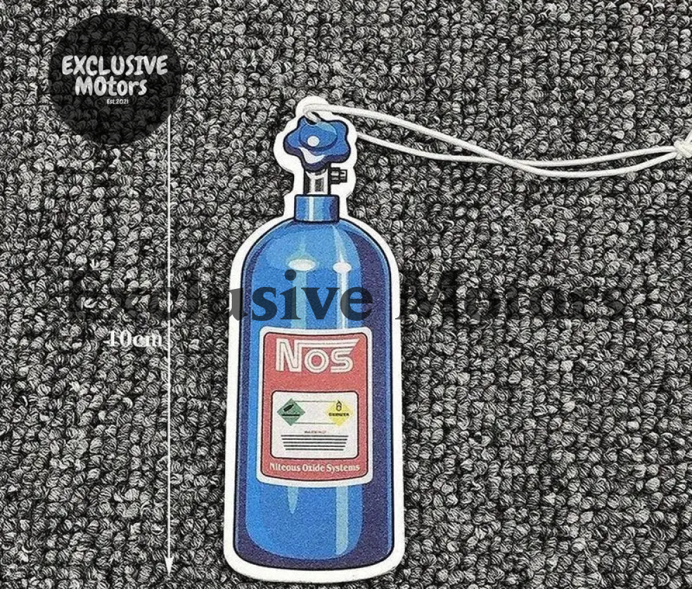 NOS Bottle Nitrous Oxide Blue Tank Air Freshener