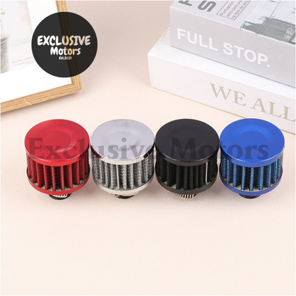 Universal 12mm Car Air Filter for Cold Air Intake - High Flow Mini Breather