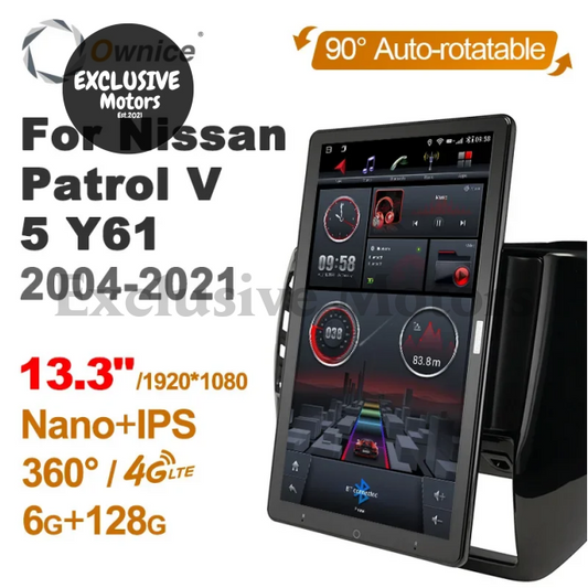 13.3'' Android 10.0 Car Radio for Nissan Patrol V Y61 (2004-2021)