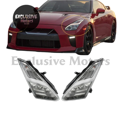 Front LED DRL Headlights for Nissan R35 GT-R (2009-2022)