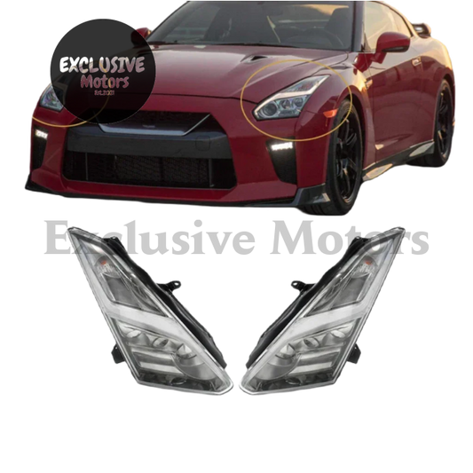 Front LED DRL Headlights for Nissan R35 GT-R (2009-2022)