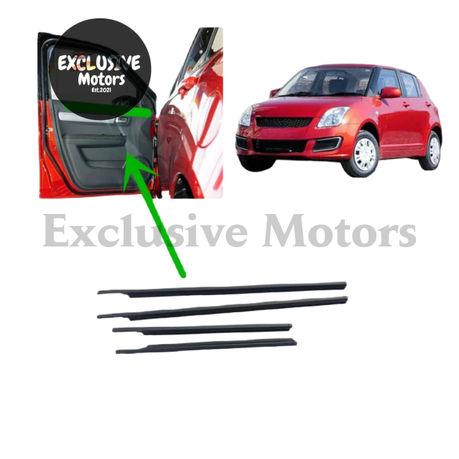 4-Piece Inner Window Glass Rubber Seals for Suzuki Swift (2006-2012)