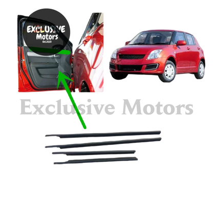 4-Piece Inner Window Glass Rubber Seals for Suzuki Swift (2006-2012)