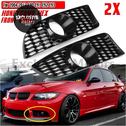 Front Grille Lower Bumper Fog Light Cover Trim for BMW E90 / E91 / E92 / E93