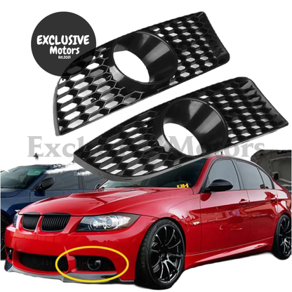 Front Grille Lower Bumper Fog Light Cover Trim for BMW E90 / E91 / E92 / E93