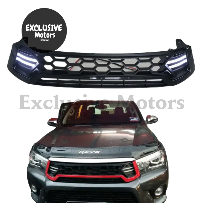 Front Grille with LED Light for Toyota Hilux Revo (2015-2020)