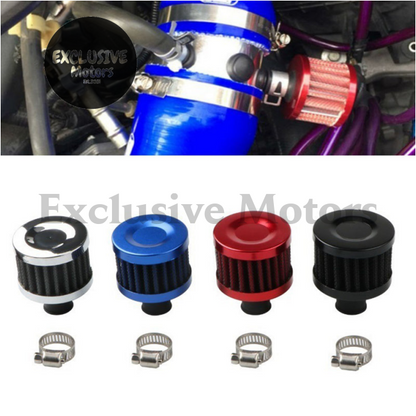 Universal 12mm Car Air Filter for Cold Air Intake - High Flow Mini Breather