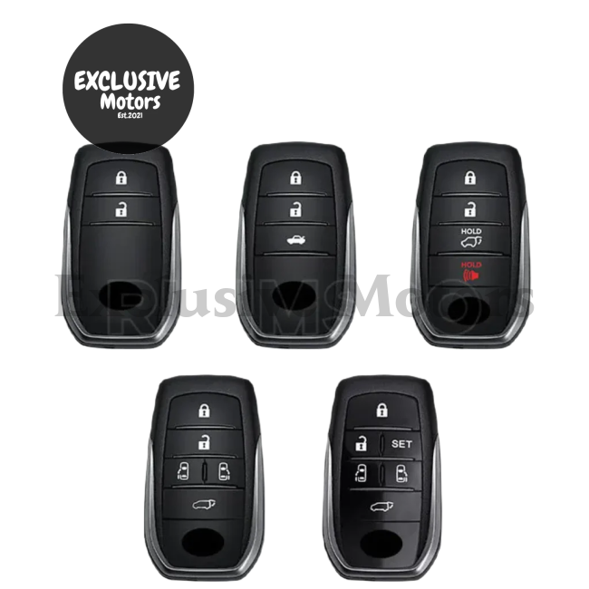 Soft TPU Car Remote Key Case Cover for Toyota RAV4, Crown, Hilux, Fortuner, Camry, Land Cruiser, Prado