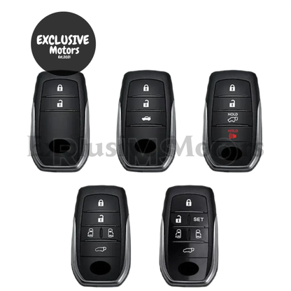 Soft TPU Car Remote Key Case Cover for Toyota RAV4, Crown, Hilux, Fortuner, Camry, Land Cruiser, Prado