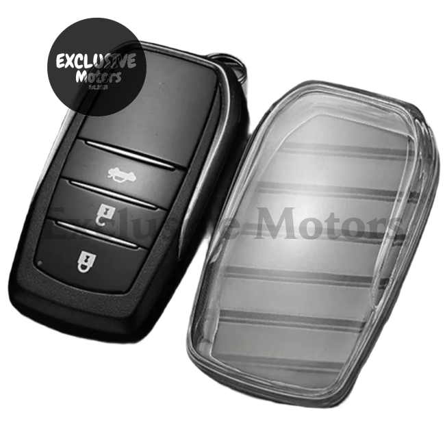 Soft TPU Car Remote Key Case Cover for Toyota RAV4, Crown, Hilux, Fortuner, Camry, Land Cruiser, Prado