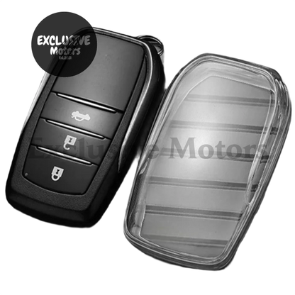 Soft TPU Car Remote Key Case Cover for Toyota RAV4, Crown, Hilux, Fortuner, Camry, Land Cruiser, Prado