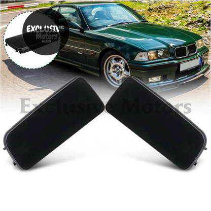 Pair of Front Bumper Fog Light Lamp Hole Covers for BMW E36 3 Series