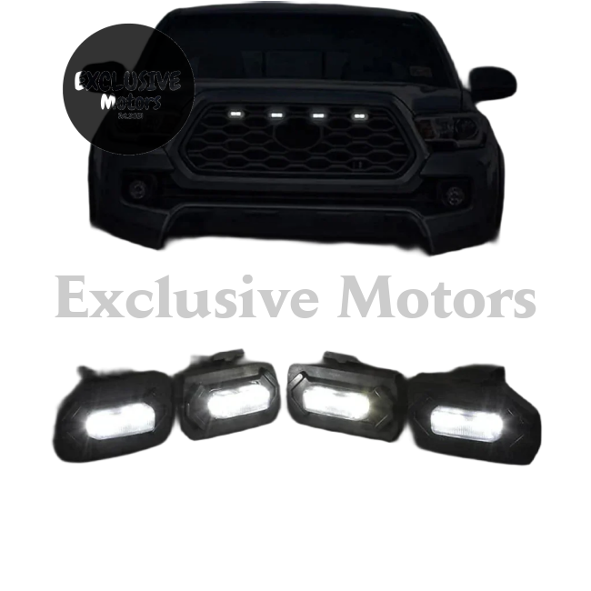 4PCS LED Front Grill Lights for Toyota Tacoma Raptor TRD