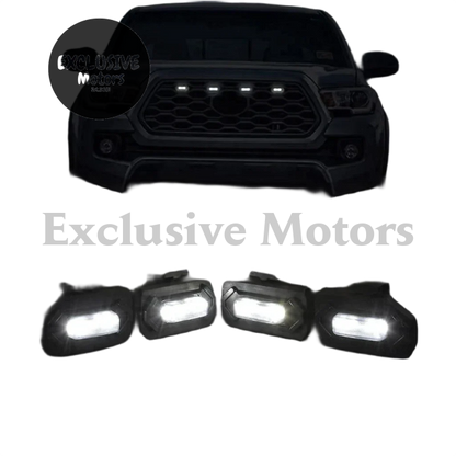 4PCS LED Front Grill Lights for Toyota Tacoma Raptor TRD