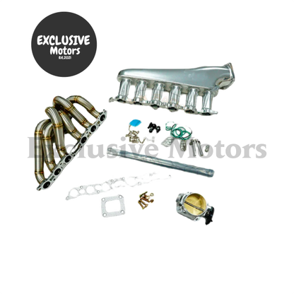 Billet Intake Manifold w 90mm Throttle Body & 6-Injector Rail forToyota 2JZ-GE