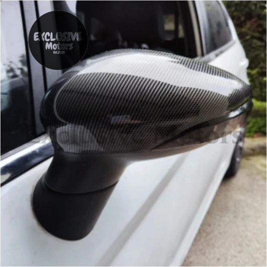 Rearview Mirror Cover for Ford Fiesta MK7 (2008-2019) - Carbon Fiber Look