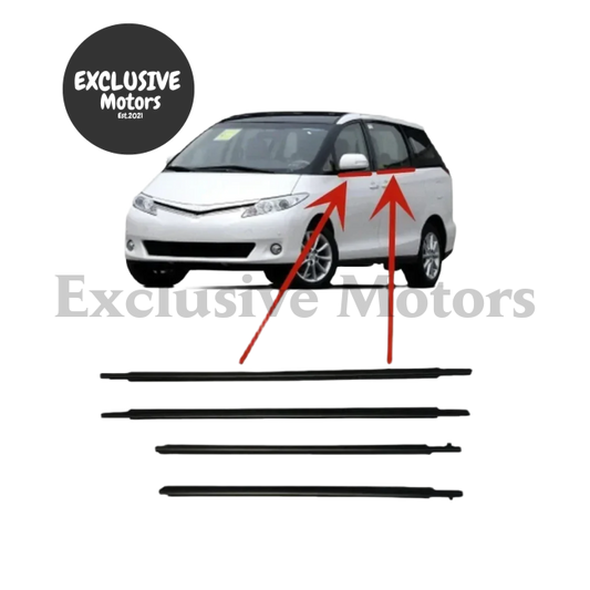 4-Piece Window Outside Rubber Seals for Toyota Estima (2006-2019)