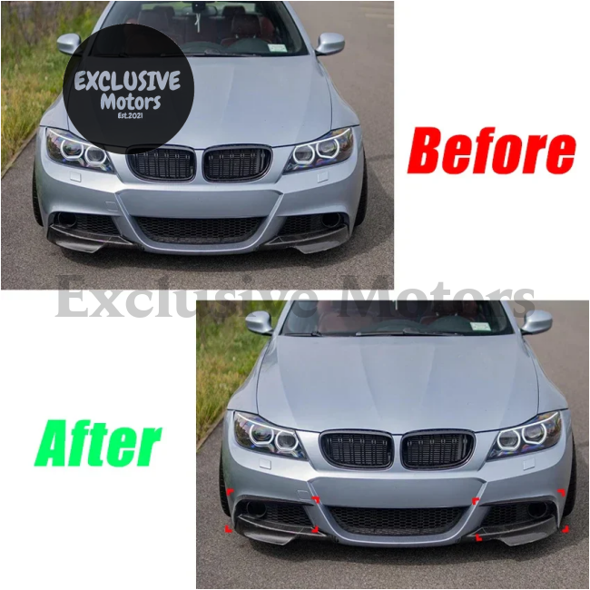 Front Bumper Spoiler Diffuser Splitter for BMW 3 Series E90/E91