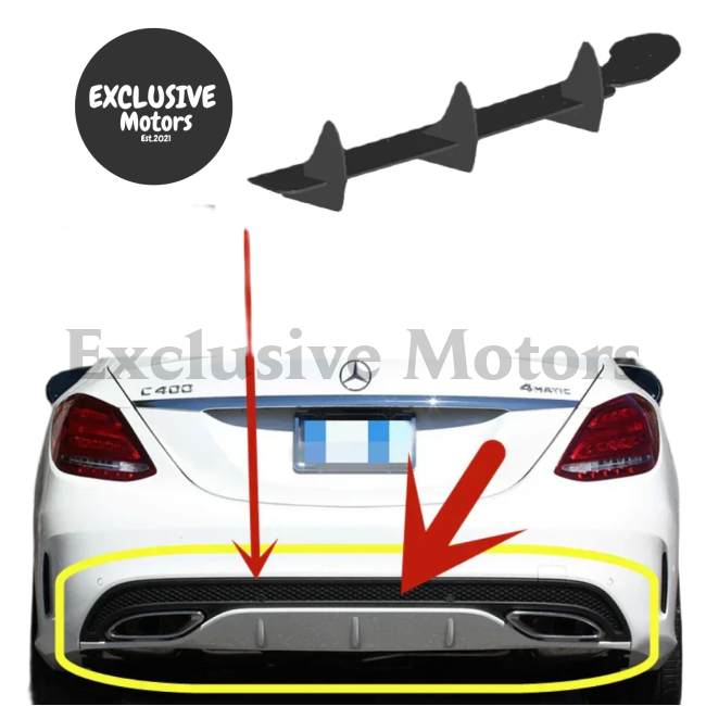 Rear Diffuser Bumper Lip Splitter for Mercedes-Benz C-Class W205 (2014-2020)