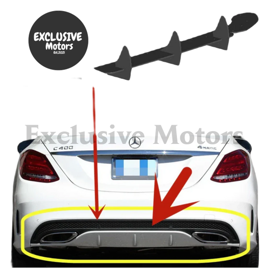 Rear Diffuser Bumper Lip Splitter for Mercedes-Benz C-Class W205 (2014-2020)